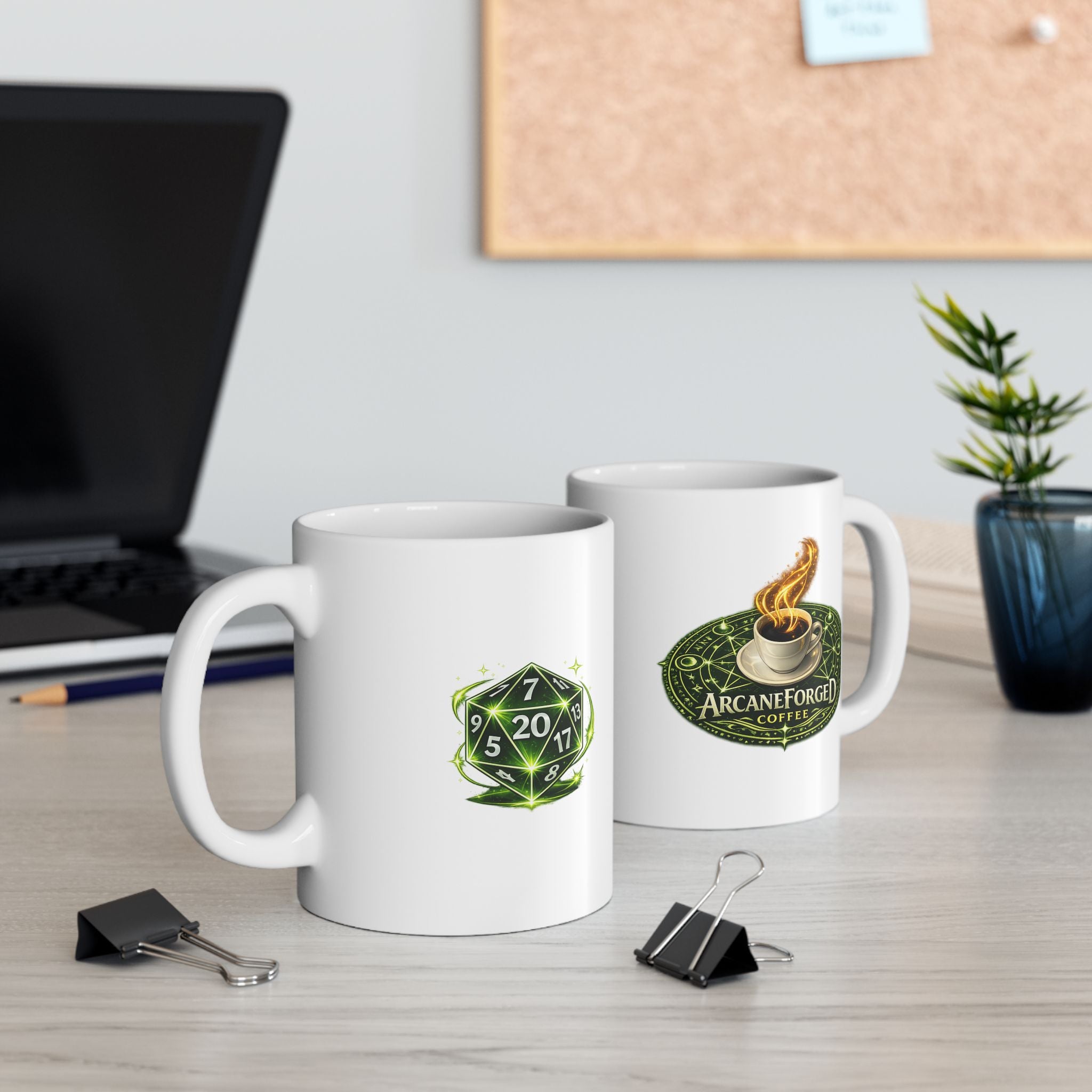 ArcaneForged Ceramic Mug —  (11oz & 15oz) Green