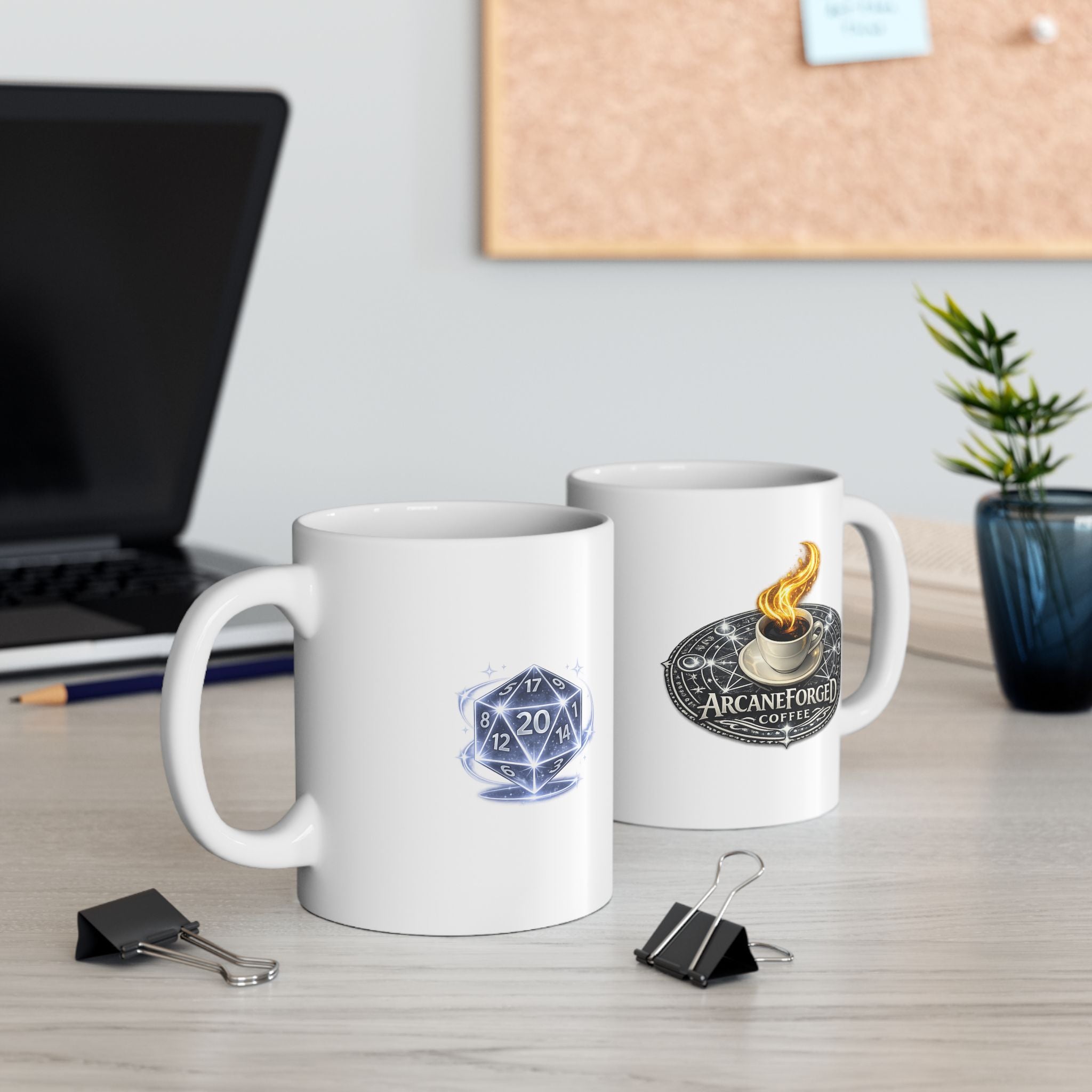 ArcaneForged Ceramic Mug — (11oz & 15oz) Silver