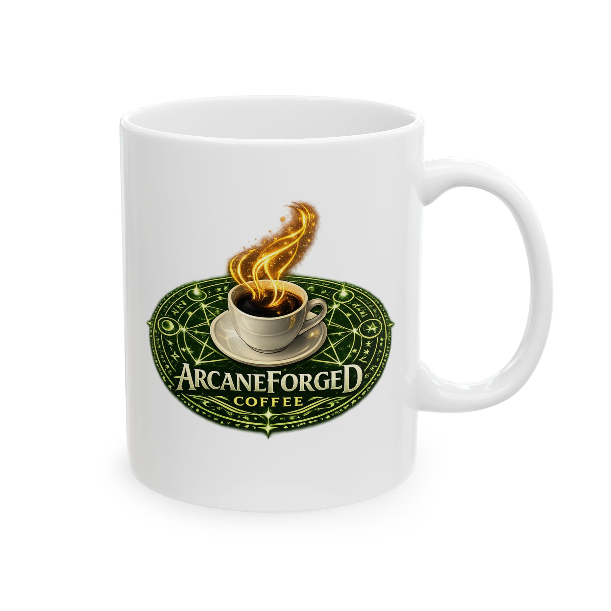 ArcaneForged Ceramic Mug —  (11oz & 15oz) Green